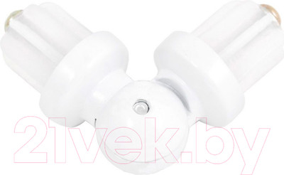 Эркерный соединитель для карниза АС ФОРОС D19 Белый металлический / 4812634014607