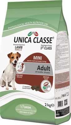Сухой корм для собак Unica Classe для взрослых собак мелких пород ягненок (2кг)
