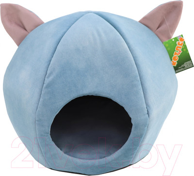 Домик для животных Кот и Пёс Котик / Д35-П (бирюзовый)