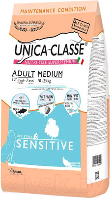 Сухой корм для собак Unica Classe для взрослых собак средних пород тунец (3кг)