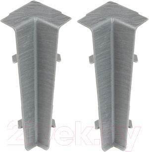 Уголок для плинтуса Cezar Hi Line Prestige М201 Алюминий браш Матовый (2шт, внутренний, флоупак)