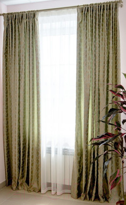 Комплект штор Decoretto Урбан пустыня УП-K3 (200x260, золотистая ткань с геометрическим рисунком)