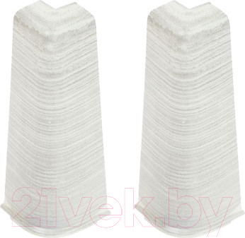 Уголок для плинтуса Cezar Hi Line Prestige М266 Алюминий браш белый Матовый (2шт, наружный, флоупак)