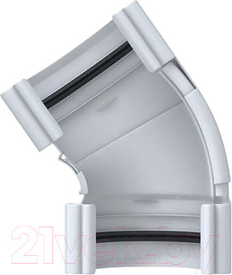 Угол желоба Альта-профиль ПВХ 120-145 градусов (белый)