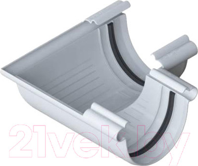 Угол желоба Альта-профиль ПВХ 90 градусов (белый)