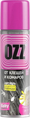 Аэрозоль от насекомых OZZ Baby от клещей и комаров (120мл)