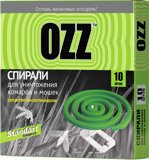 Набор спиралей от насекомых OZZ Standart от комаров и мошек (10шт)