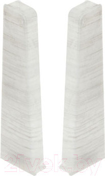 Заглушка для плинтуса Cezar Hi Line Prestige М266 Алюминий браш белый Матовый (2шт, флоупак)