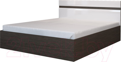 Каркас кровати Горизонт Мебель Ненси 1.4м (венге/белый глянец)