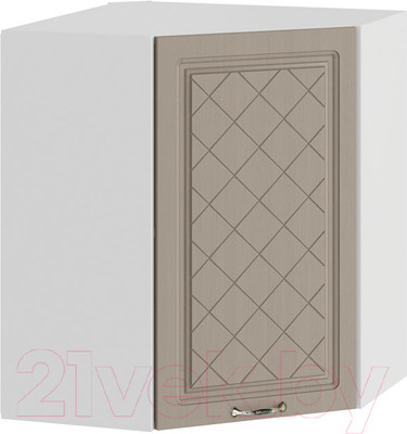 Шкаф навесной для кухни ТриЯ Бьянка 1В6У (белый/дуб кофе)