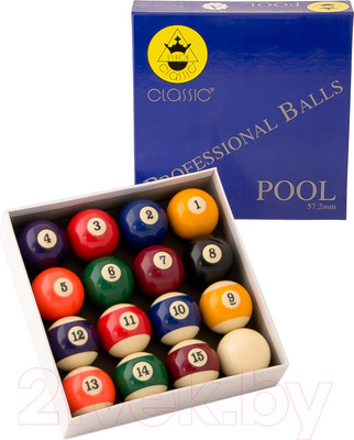 Набор бильярдных шаров CLASSIC А-качество / 70.036.57.0