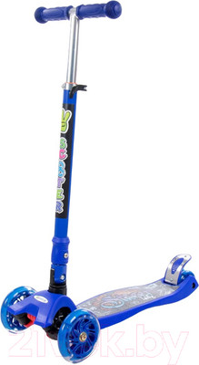 Самокат детский Полесье Со складной ручкой / 0072C-V1(С) (синий)