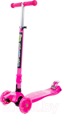 Самокат детский Полесье Со складной ручкой / 0072C-V1(М) (малиновый)