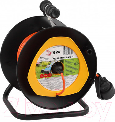 Удлинитель на катушке ЭРА RPx-1-2x1-20m / Б0046832