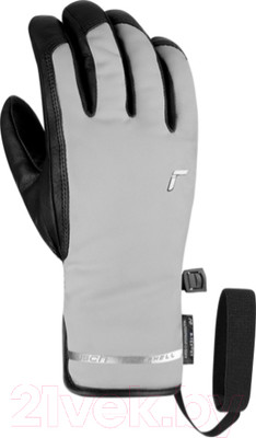 Перчатки лыжные Reusch Explorer Pro R-Tex PCR Lady Glacier / 6131201-6592 (р-р 6.5, Grey/Black)