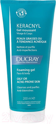 Гель для умывания Ducray Керакнил пенящийся (200мл)
