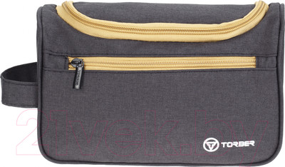 Косметичка Torber T055-BEI (черный/бежевый)