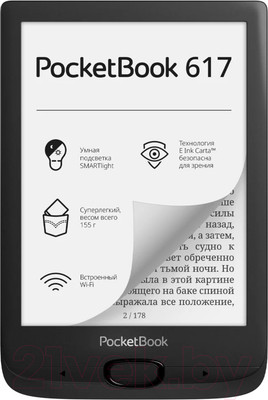 Электронная книга PocketBook 617 / PB617-P-CIS (черный)
