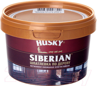 Шпатлевка готовая Husky Siberian По дереву -20С (400г, дуб)