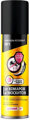 Аэрозоль от насекомых Аэро-Про Аэрозоль. Репелент детский от комаров, мошек и москитов (100мл)