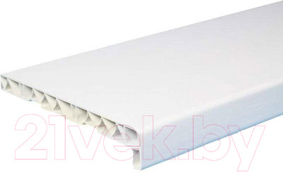 Подоконник No Brand ПВХ стандарт с заглушкой 600x3000 (белый)