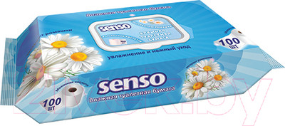 Влажная туалетная бумага Senso С экстрактом ромашки и молочной кислотой (100шт)