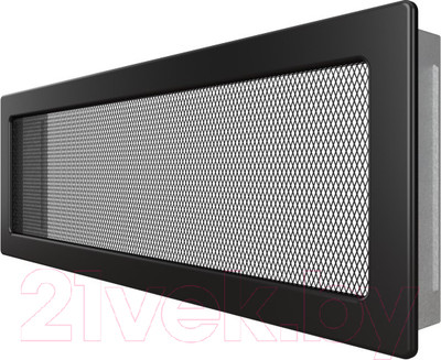 Решетка вентиляционная для камина Fire&Wood Прямоугольная 17x49 (черный)