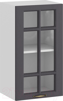 Шкаф навесной для кухни ТриЯ Лина 1В4С (белый/графит)