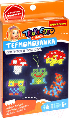 Развивающая игра Bondibon Термомозаика неоновая. Лесные обитатели / ВВ5568