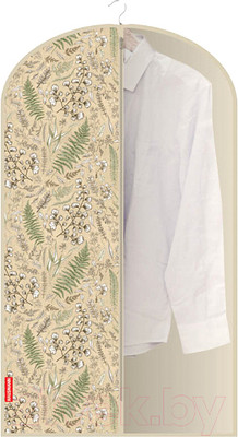 Чехол для одежды Hausmann HM-PICF01 (бежевый/растительный принт)