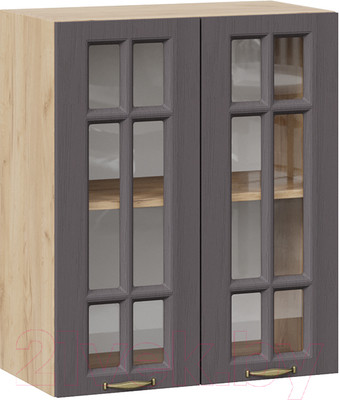 Шкаф навесной для кухни ТриЯ Лина 1В6С (дуб крафт золотой/графит)