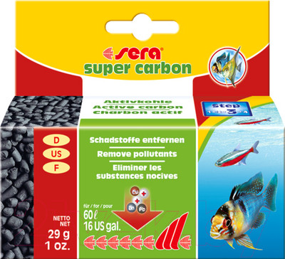 Наполнитель фильтра Sera Super Carbon / 6854