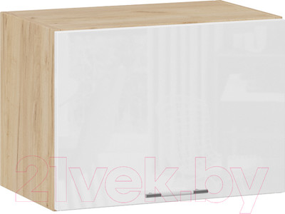 Шкаф под вытяжку ТриЯ Весна 1В5Г (дуб крафт золотой/белый глянец)