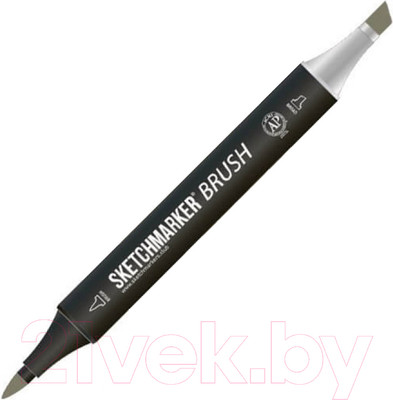 Маркер перманентный Sketchmarker Brush Двусторонний GG4 / SMB-GG4 (серый/зеленый 4)