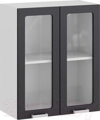 Шкаф навесной для кухни ТриЯ Гранита 1В6С (белый/бетон графит)