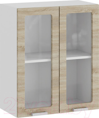 Шкаф навесной для кухни ТриЯ Гранита 1В6С (белый/дуб сонома)