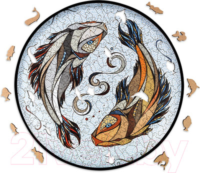 Пазл EWA Карпы Кои (L, деревянная упаковка)