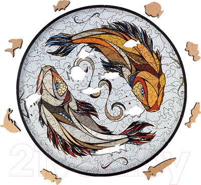 Пазл EWA Карпы Кои (M, деревянная упаковка)