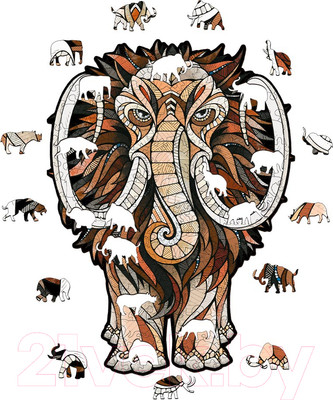 Пазл EWA Мастодонт (M, деревянная упаковка)