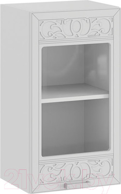 Шкаф навесной для кухни ТриЯ Долорес 1В4С (белый/сноу)