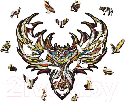 Пазл EWA Сова (M, деревянная упаковка)