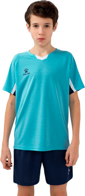 Футбольная форма Kelme Short-Sleeved Football Suit / 8251ZB3002-405 (р.150, голубой/темно-синий)