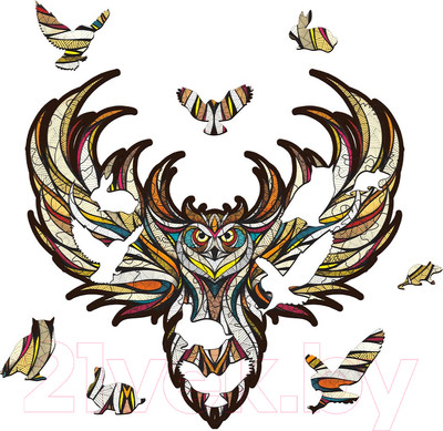 Пазл EWA Сова (S, деревянная упаковка)