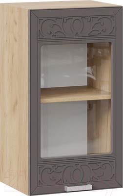 Шкаф навесной для кухни ТриЯ Долорес 1В4С (дуб крафт золотой/муссон)