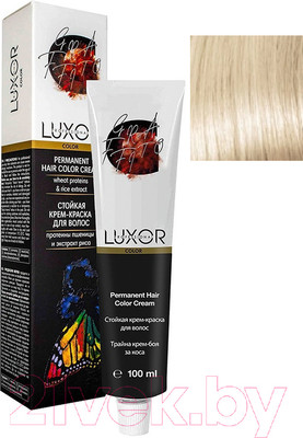 Крем-краска для волос Luxor Professional Стойкая 10.7 (100мл, платиновый блондин шоколадный)