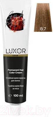 Крем-краска для волос Luxor Professional Стойкая 8.7 (100мл, светлый блондин шоколадный)