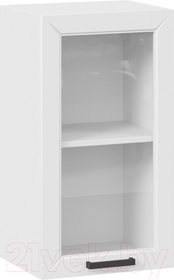 Шкаф навесной для кухни ТриЯ Лорас 1В4С (белый/холст белый)