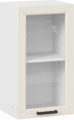 Шкаф навесной для кухни ТриЯ Лорас 1В4С (белый/холст брюле)