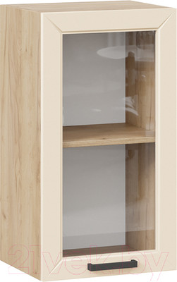 Шкаф навесной для кухни ТриЯ Лорас 1В4С (дуб крафт золотой/холст брюле)