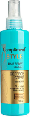 Спрей для укладки волос Compliment Эффект пляжных волн Солевой (200мл)